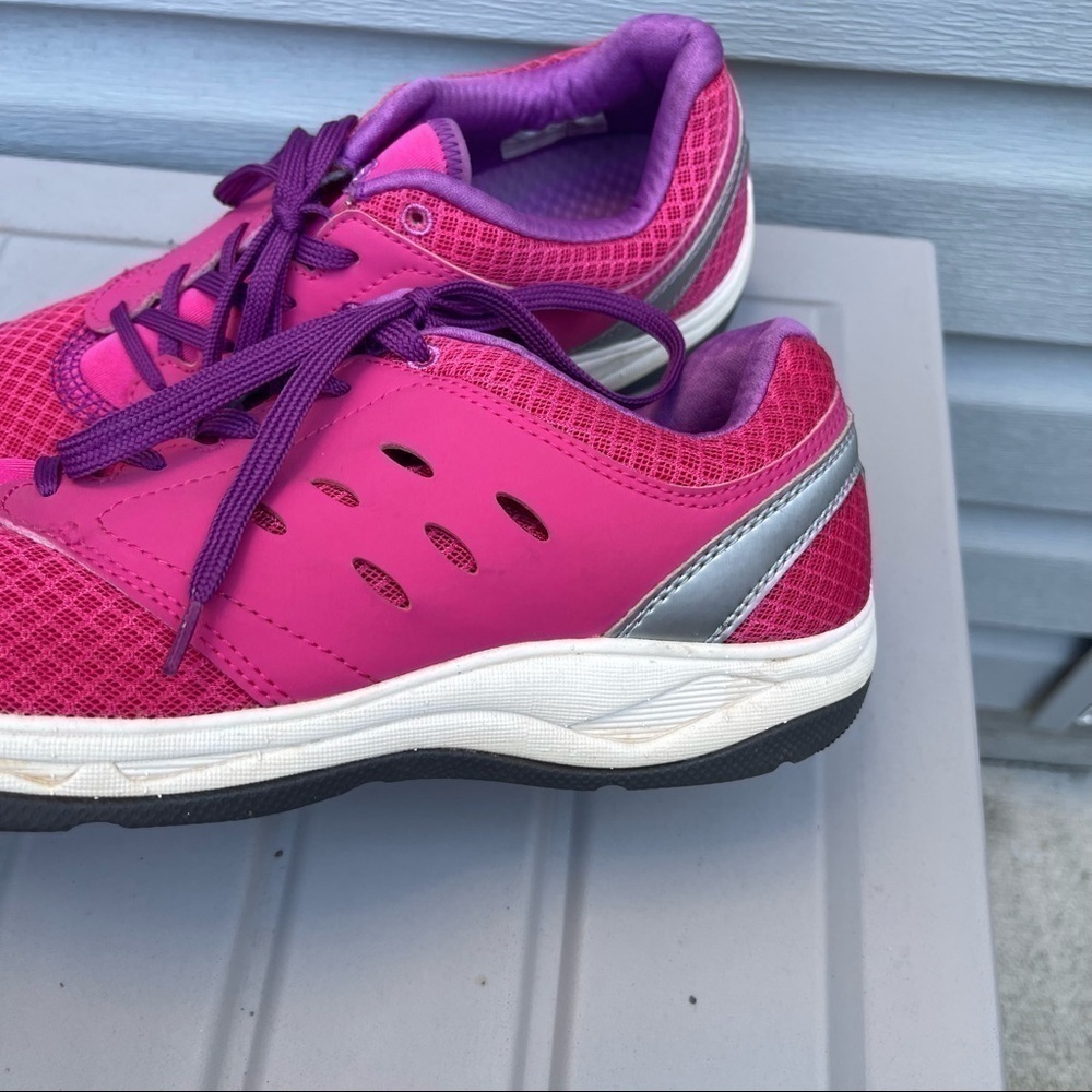Vionic Benture Sneakers Fuchsia Pink Lace Up Comfort Shoes Mesh Leather Size 11 - Picture 7 of 13